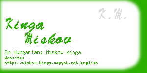 kinga miskov business card